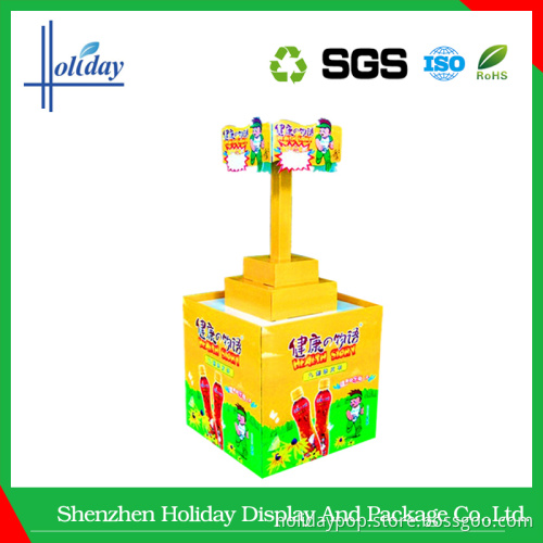 Supermarket custom cardboard paper pallet displays shelf , cardboard pop up displays rack manufacturer